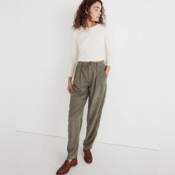 NWT Madewell Corduroy High Rise Tapered Pants NG506 - Distant Surplus - 2 - Picture 1 of 9